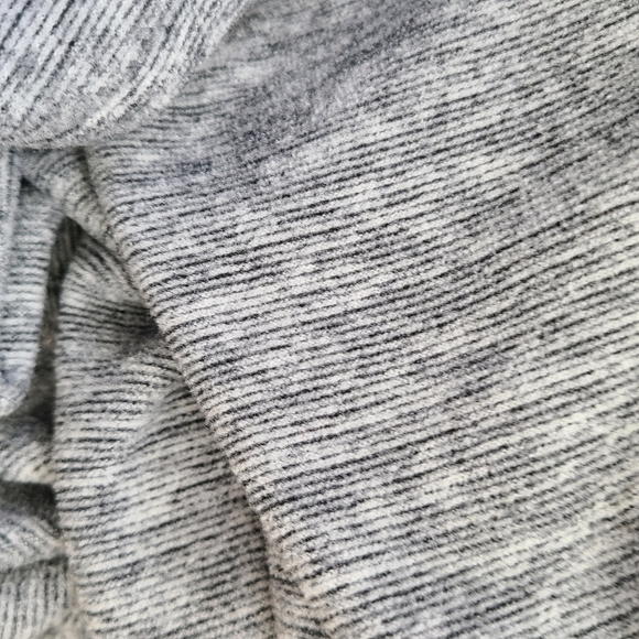 TEK Gear Essential Fleece Relaxed Turtleneck Heathered Gray Stripe XXL - Picture 12 of 15